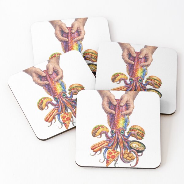 Item preview, Hungry Squid Feast – Colorful Cuttlefish Food Lover designed and sold by PRfoxy.
