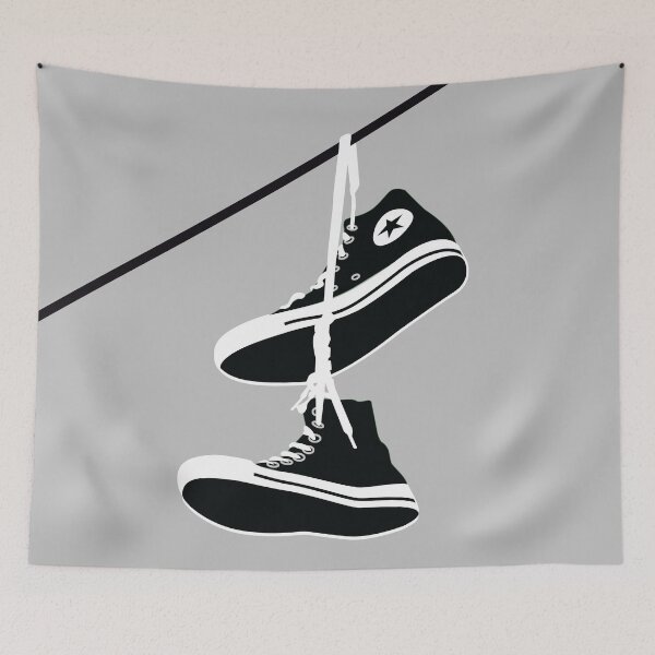 Item preview, Sneakers on a Wire Black & White designed and sold by DelcoBoy.