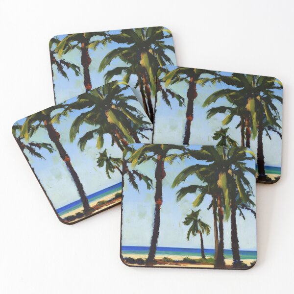 Item preview, Beachfront Palm Tree Artwork for Ocean View Dreamers designed and sold by WildStroke.
