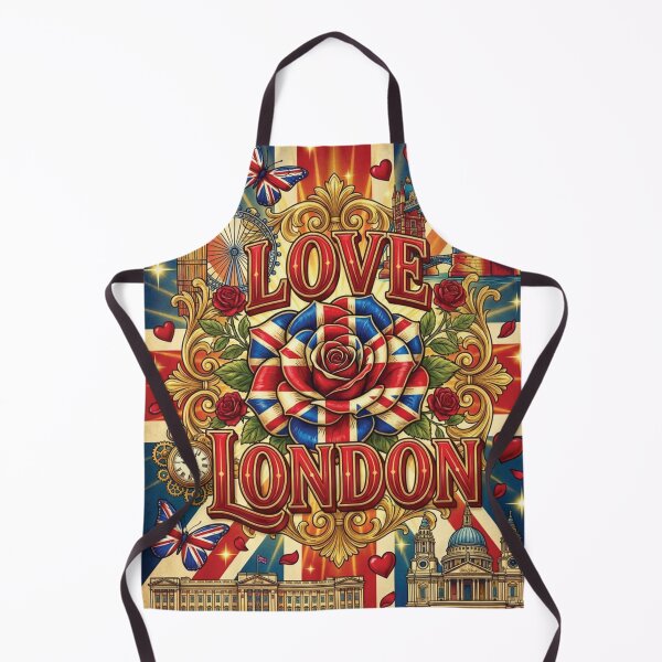 Item preview, Ornate Union Jack Rose Love London Vintage Art designed and sold by DGtaLrtcom.