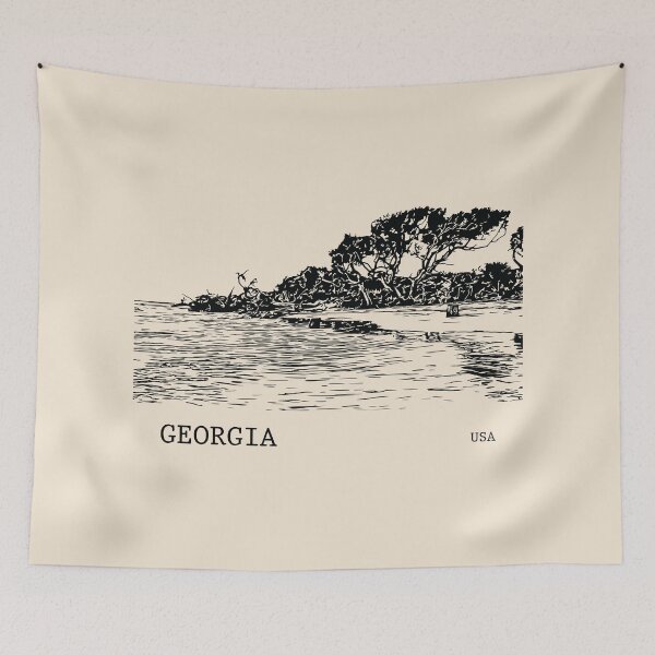 Artikelvorschau, Georgien USA entworfen und verkauft von Lakeric Cityscapes.