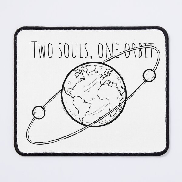 Item preview, Two Souls, One Orbit – Cosmic Love Illustration designed and sold by sorryNOTsorry.brand.