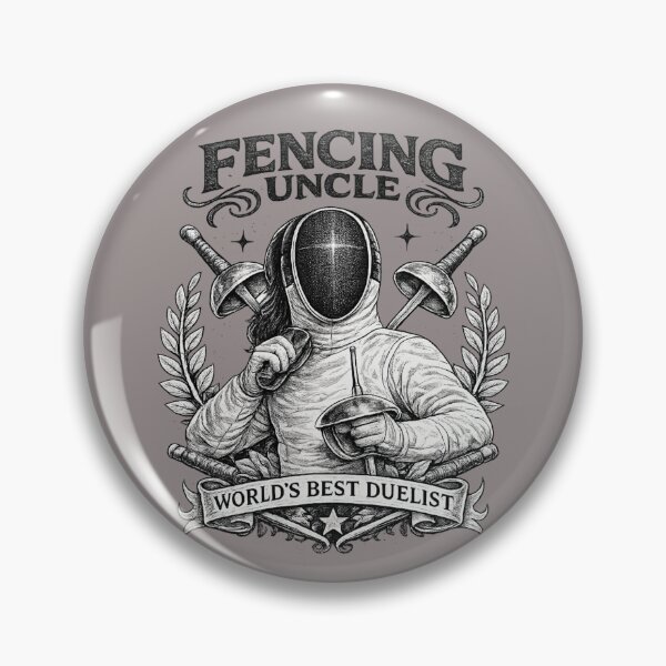 Item preview, Fencing Uncle – World’s Best Duelist (Vintage Black & White Fencer Design) designed and sold by ChillCharmStudio.