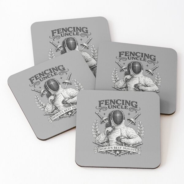 Item preview, Fencing Uncle – World’s Best Duelist (Vintage Black & White Fencer Design) designed and sold by ChillCharmStudio.