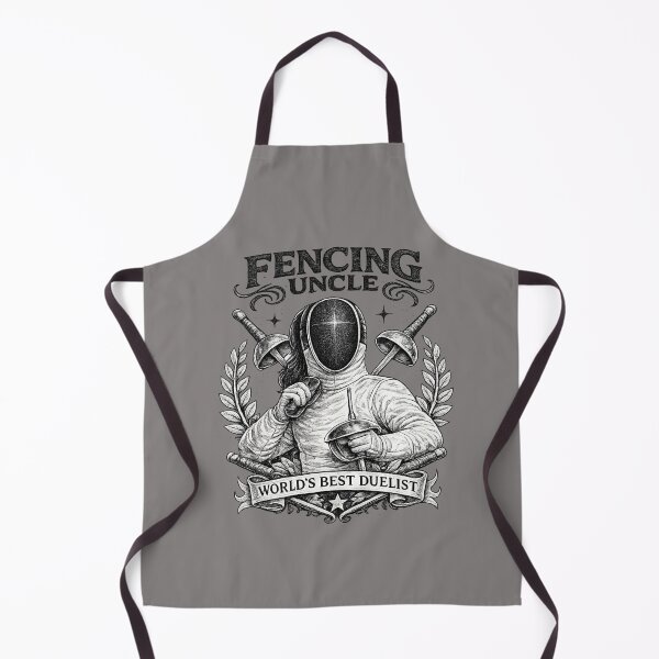 Item preview, Fencing Uncle – World’s Best Duelist (Vintage Black & White Fencer Design) designed and sold by ChillCharmStudio.