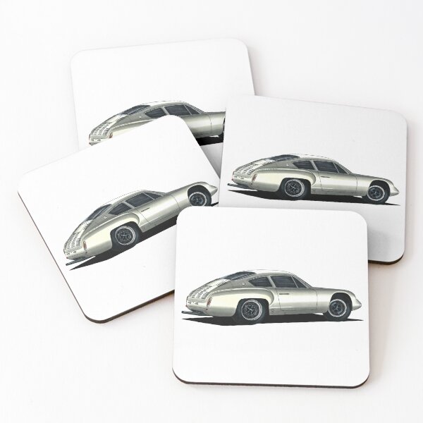 Item preview, Rear view famous adorable germany retro racing car gray 356B GTL Coupe with flat engine designed and sold by Cars23.