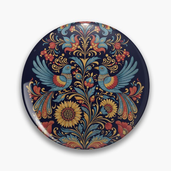 Item preview, UKRAINIAN TRYZUB  Floral Folk Art designed and sold by agoraman.