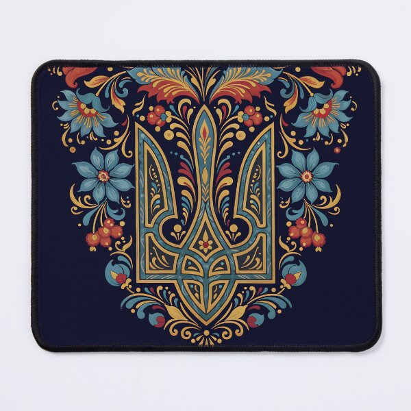 Item preview, UKRAINIAN TRYZUB Floral Folk Art designed and sold by agoraman.