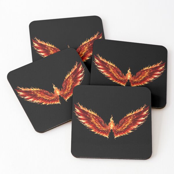 Item preview, Red Flame Wings Illustration – Fiery Angel Wings Art designed and sold by Reminixi.