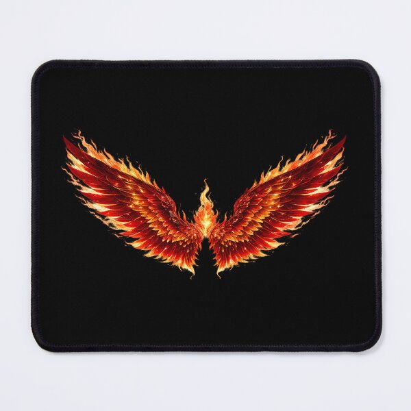 Item preview, Red Flame Wings Illustration – Fiery Angel Wings Art designed and sold by Reminixi.