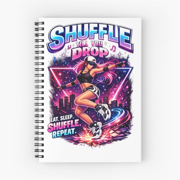 Item preview, Shuffle Dance Neon Rave Shirt EDM Streetwear designed and sold by Tender Flower Clothing.