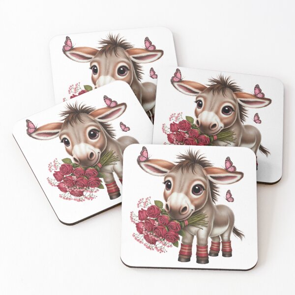 Item preview, Adorable Donkey with Roses designed and sold by jkrphoto.