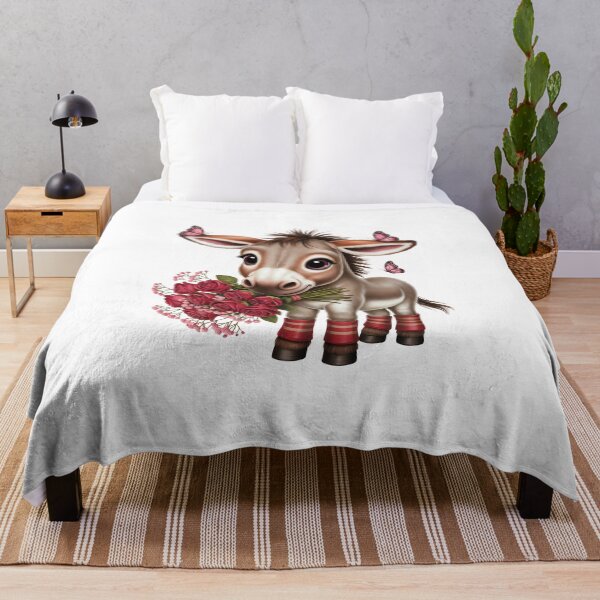Item preview, Adorable Donkey with Roses designed and sold by jkrphoto.
