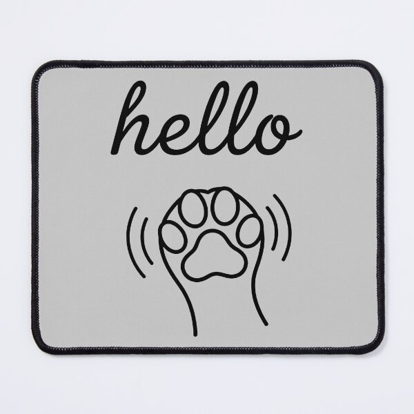 Item preview, Hello Paw Wave - Minimalist Cute Dog and Cat Lover Art designed and sold by Wild-way Art.