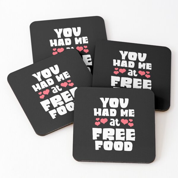 Item preview, You Had Me At Free Food - Funny Foodie Valentine’s Day Quote designed and sold by AnAzArt.