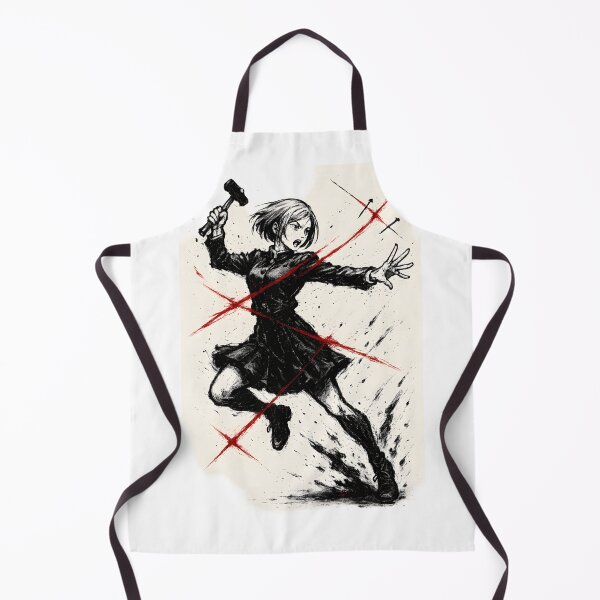 Item preview, Nobara Kugisaki – Fierce Cursed Tool Ink Illustration designed and sold by AnimeShin.
