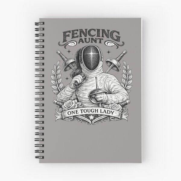 Item preview, Fencing Aunt – One Tough Lady (Vintage Black & White Fencer Design) designed and sold by ChillCharmStudio.