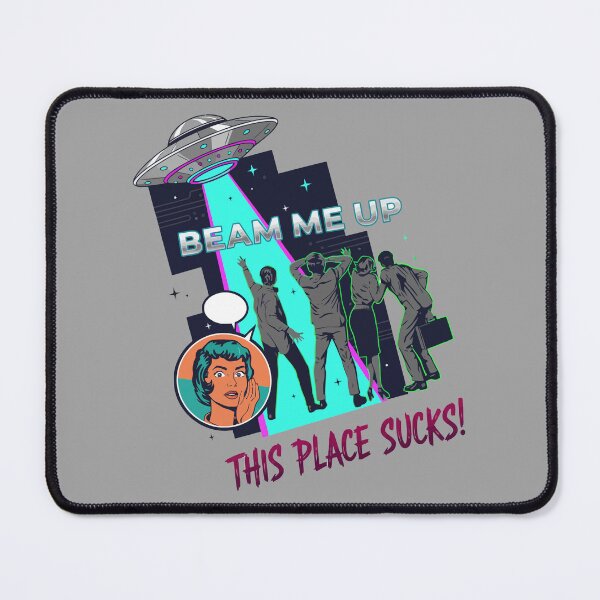 Item preview, Beam Me Up This Place Sucks - Funny Retro Sci-Fi Alien Meme Shirt designed and sold by BANKACEM.STORE.
