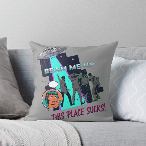 Item preview, Beam Me Up This Place Sucks - Funny Retro Sci-Fi Alien Meme Shirt designed and sold by BANKACEM.STORE.
