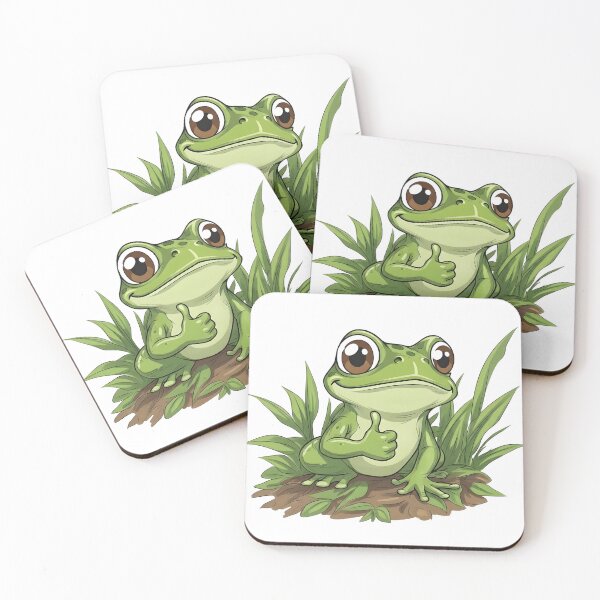 Item preview, Cute Thumbs Up Frog - Positive Vibes designed and sold by 8tinty.