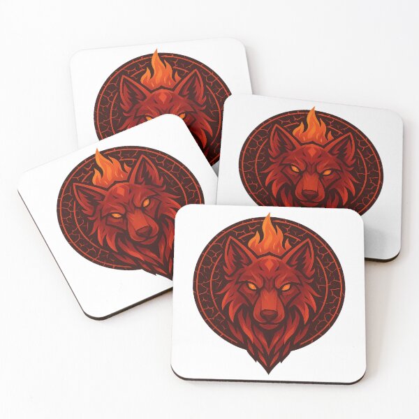 Item preview, Fire Wolf — Flamebound Omen designed and sold by DreamMachine69.