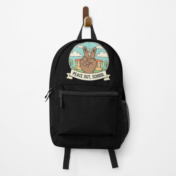 Item preview, Retro Peace Out School Graduation Badge Art designed and sold by Silent Watch Threads..