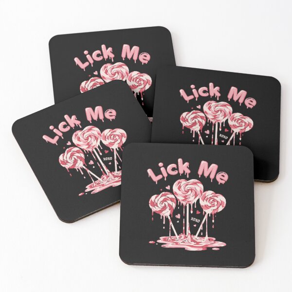 Item preview, Lick Me - Retro Heart Lollipops - Funny Valentine’s Dripping Candy designed and sold by AnAzArt.