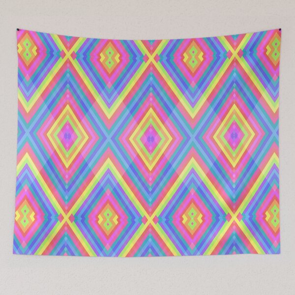 Item preview, Happy Diamonds Colorful Lined Art designed and sold by HydrangeaDelMar.