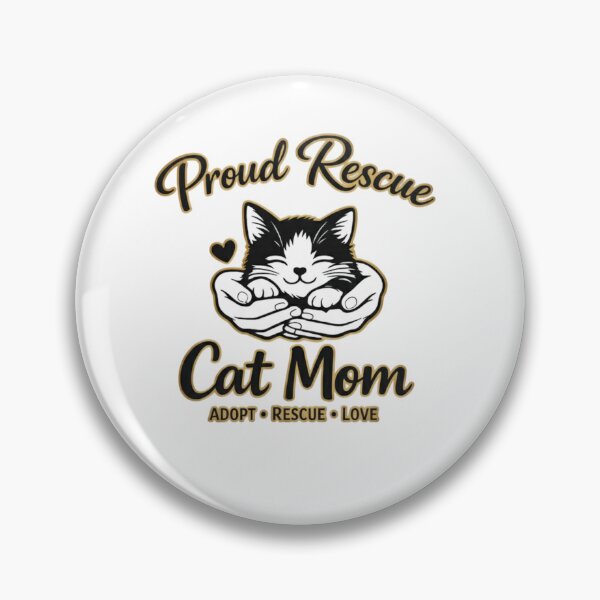 Item preview, Proud Rescue Cat Mom Art designed and sold by PrintGarageArt.