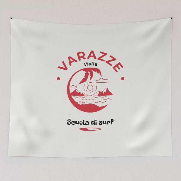 Item preview, Varazze: Scuola di Surf – Italian Waves & Surfing Fun Retro Graphic designed and sold by Bold & Brewed.