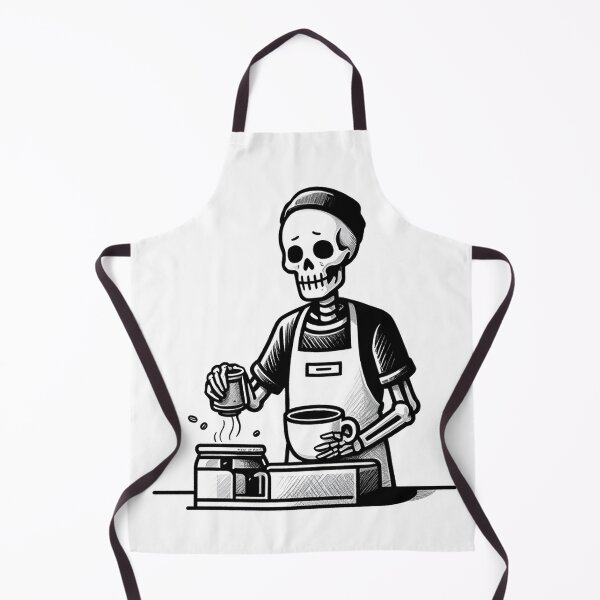 Item preview, Skeleton Barista designed and sold by Retrics Studio.