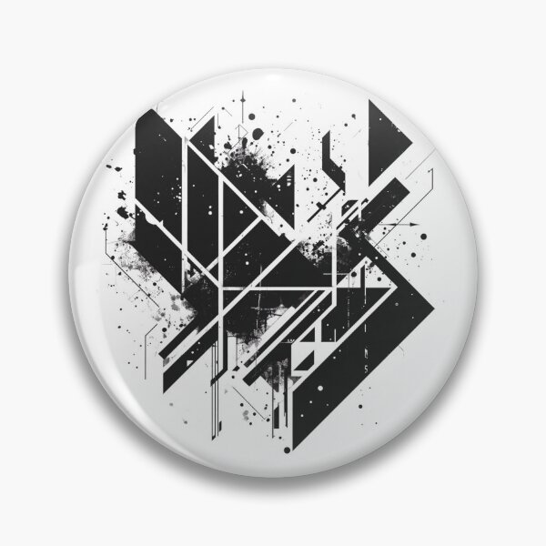 Item preview, Fragmented Geometry – Abstract Grunge Emblem designed and sold by Joyfulfabric.