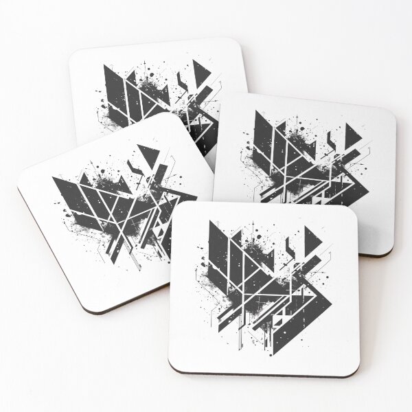 Item preview, Fragmented Geometry – Abstract Grunge Emblem designed and sold by Joyfulfabric.