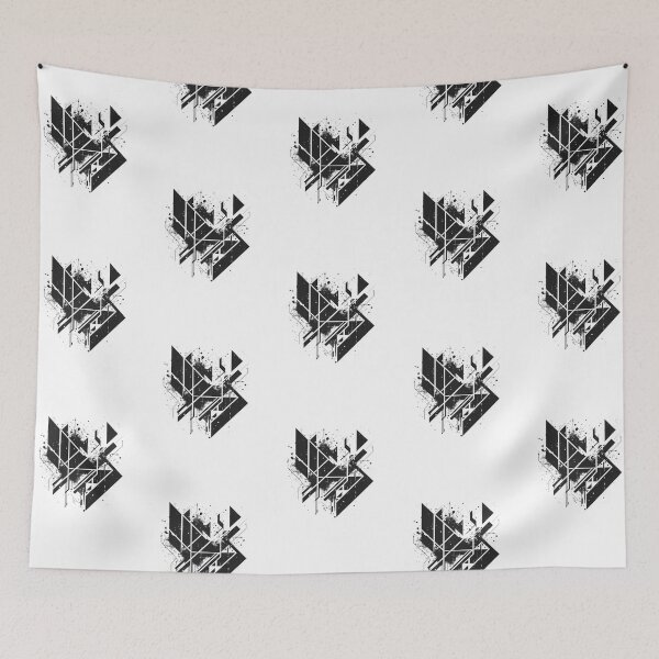 Item preview, Fragmented Geometry – Abstract Grunge Emblem designed and sold by Joyfulfabric.