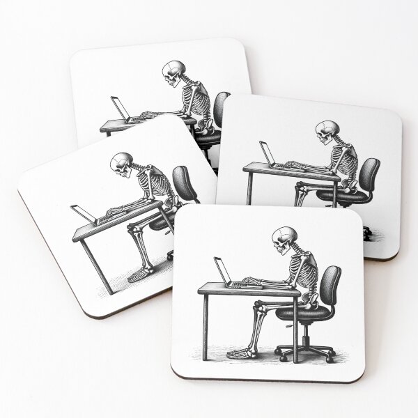 Item preview, Skeleton Waiting for Email Reply designed and sold by Retrics Studio.