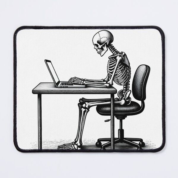 Item preview, Skeleton Waiting for Email Reply designed and sold by Retrics Studio.