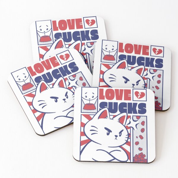 Item preview, Love Sucks White Kitty designed and sold by Inkspiritual.