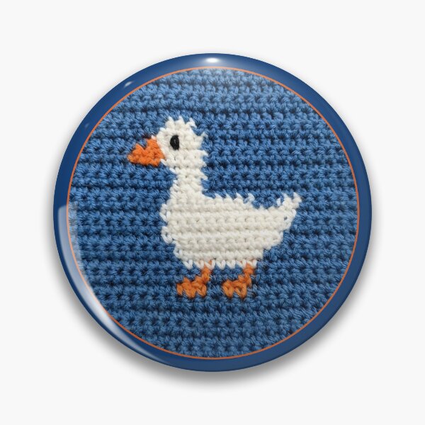 Item preview, Cute White Crochet Goose Blue designed and sold by TackyTime.