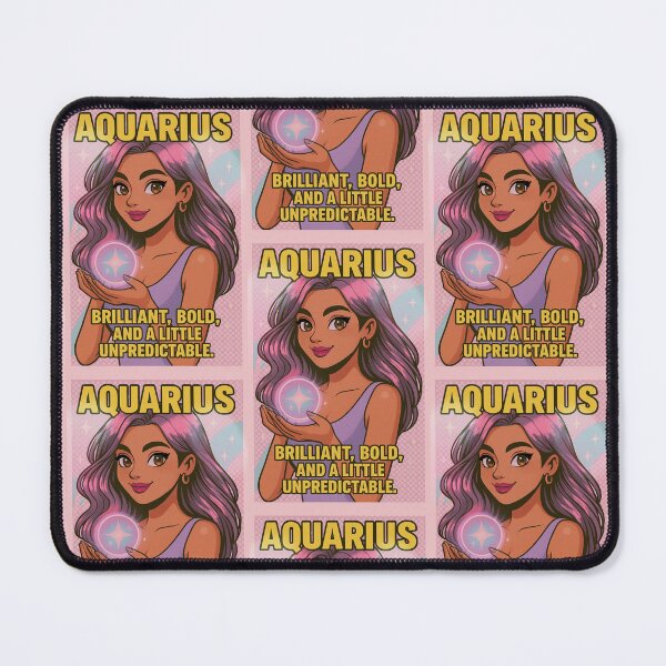 Item preview, Aquarius Zodiac Girl Pop Art: Brilliant, Bold, and a Little Unpredictable designed and sold by usha5o.