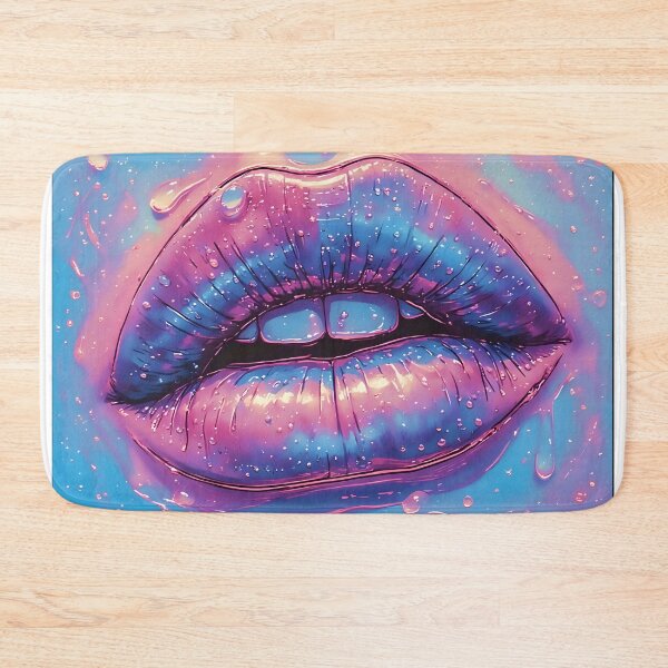 Item preview, Pastel Dripping Lips Glossy Water Aesthetic designed and sold by Neer arts.