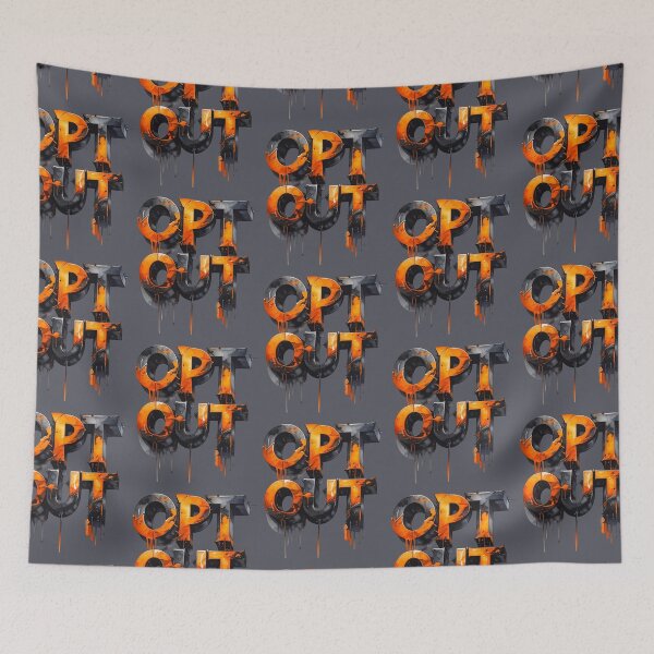 Item preview, Opt out 3D, orange black with thorns designed and sold by LiskoDesign.