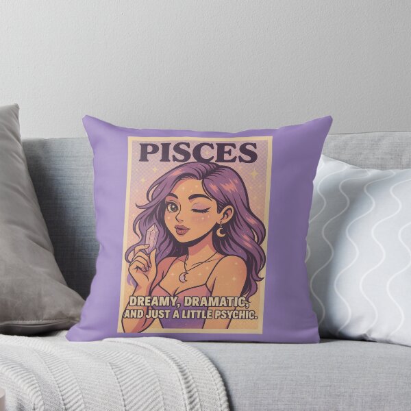 Item preview, Pisces Zodiac Girl Pop Art: Dreamy, Dramatic, and Just a Little Psychic designed and sold by usha5o.