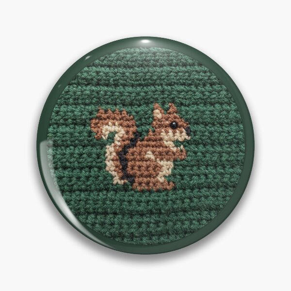 Item preview, Cute Brown Crochet Squirrel Green designed and sold by TackyTime.