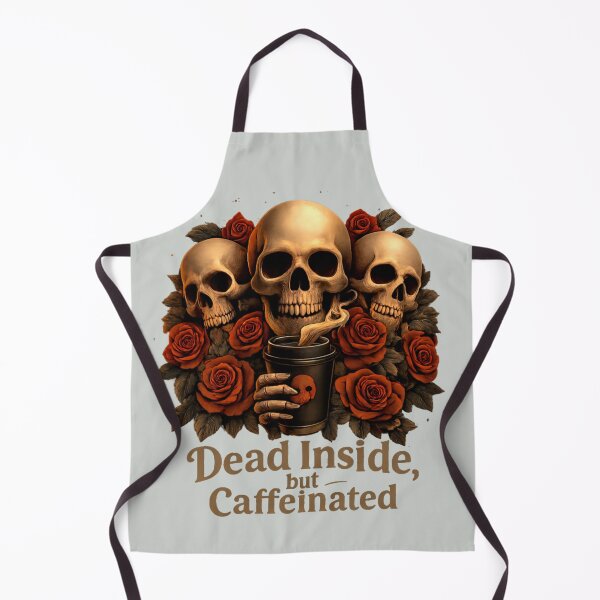 Item preview, Dead Inside but Caffeinated – Dark Coffee Skull Design designed and sold by ValeriValera.