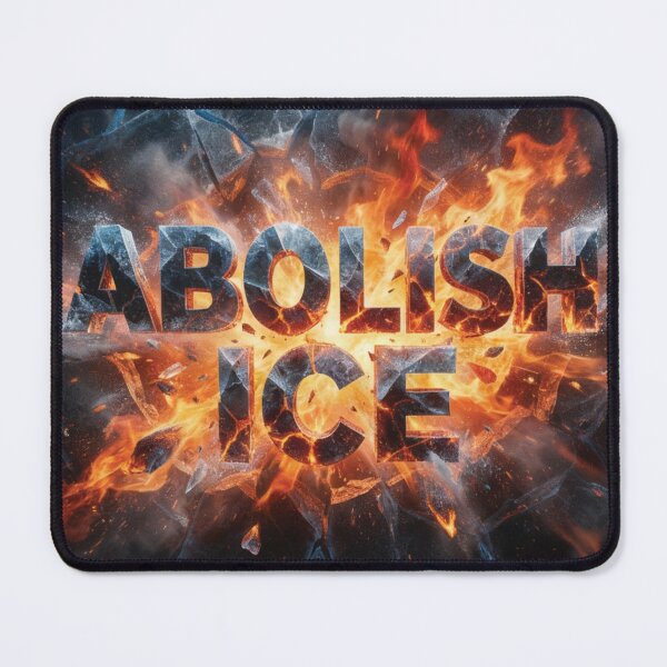 Item preview, Abolish ICE Fire and Shattered Ice Typography designed and sold by DGtaLrtcom.