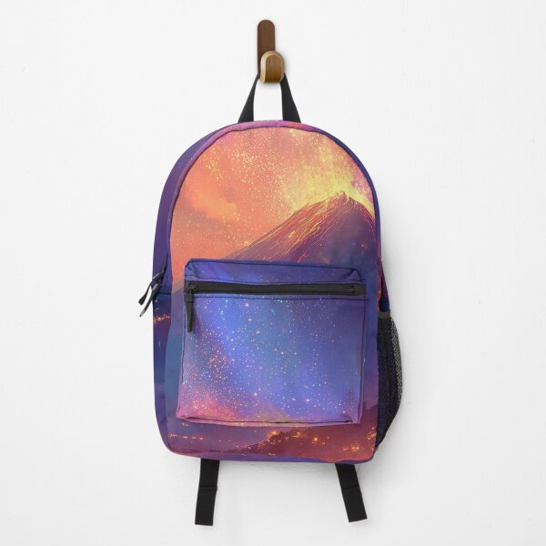 Item preview, Volcán de Fuego at Night – Guatemalan Inspired Cosmic Landscape Art designed and sold by Cafecito & Cultura.