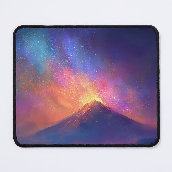 Item preview, Volcán de Fuego at Night – Guatemalan Inspired Cosmic Landscape Art designed and sold by Cafecito & Cultura.
