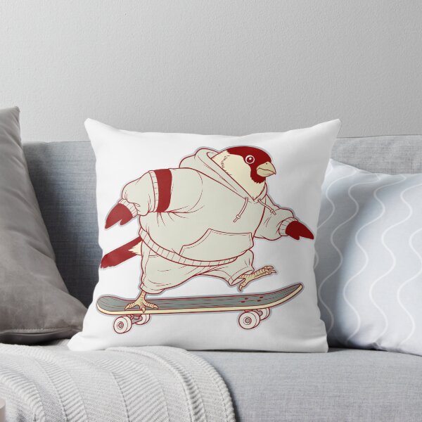 Item preview, Bullfinch on a skateboard designed and sold by krabbaraban.