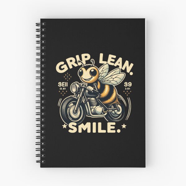 Item preview, Grip Lean Smile Bee - Retro Vintage Motorcycle Biker designed and sold by Zoo-Moo.