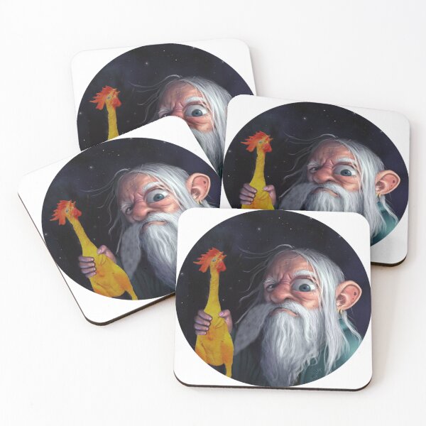 Item preview, Unpleasant Gnome with Chicken designed and sold by guanozap.